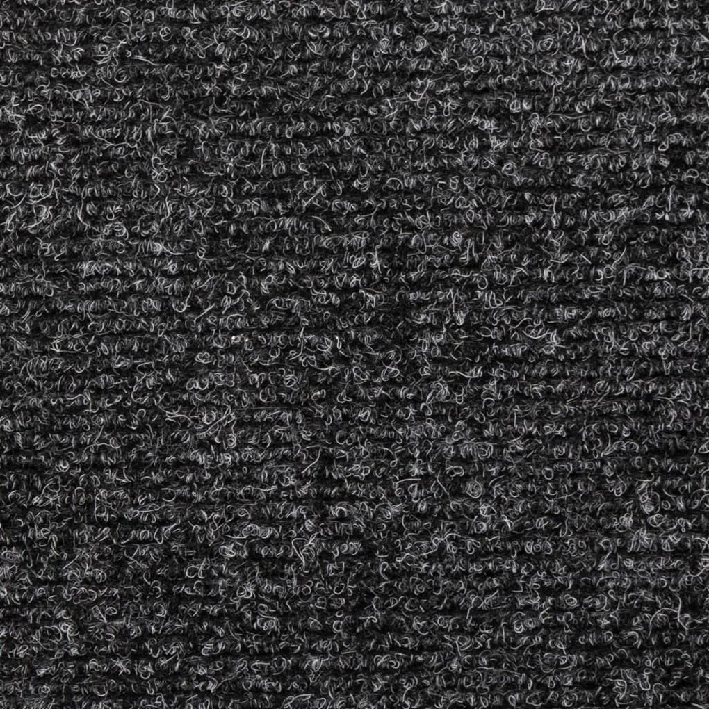 vidaXL Πατάκια Σκαλιών Αυτοκόλλητα 10 τεμ. Γκρι Ορθογώνια Άκρη 65x21x4 εκ.