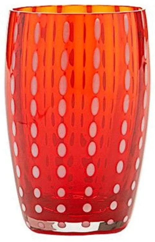 Ποτήρι Νερού Perle PR00111 320ml Red Zafferano Glass