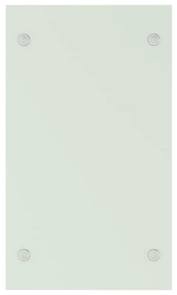 Ράφι Καυσόξυλων Λευκό 40 x 35 x 60 εκ. Γυάλινο - Λευκό