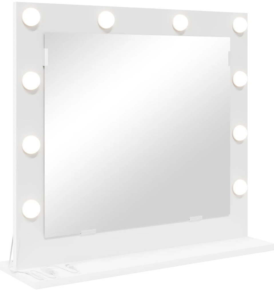 vidaXL Καθρέφτης Vanity με LED Φώτα Λευκό 60x55x18 εκ.