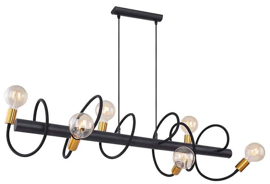 Κρεμαστό Φωτιστικό Ράγα Globo Lighting Eddy 54010-6H Χρυσό