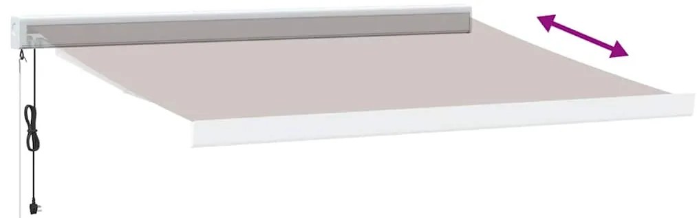 vidaXL Τέντα Πτυσσόμενη Αυτόματη Καφέ 350x250 εκ.