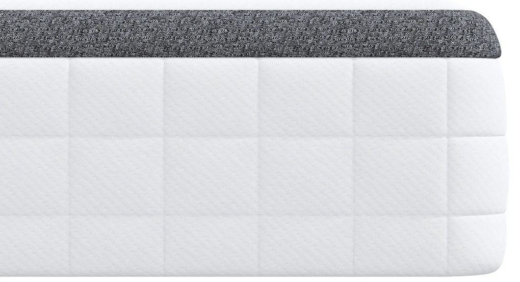 vidaXL Στρώματα Λευκό, Γκρι 90 x 200 cm Πλεκτό ύφασμα