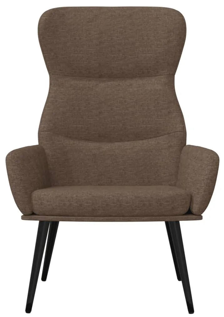 vidaXL Πολυθρόνα Relax Taupe Υφασμάτινη με Σκαμπό