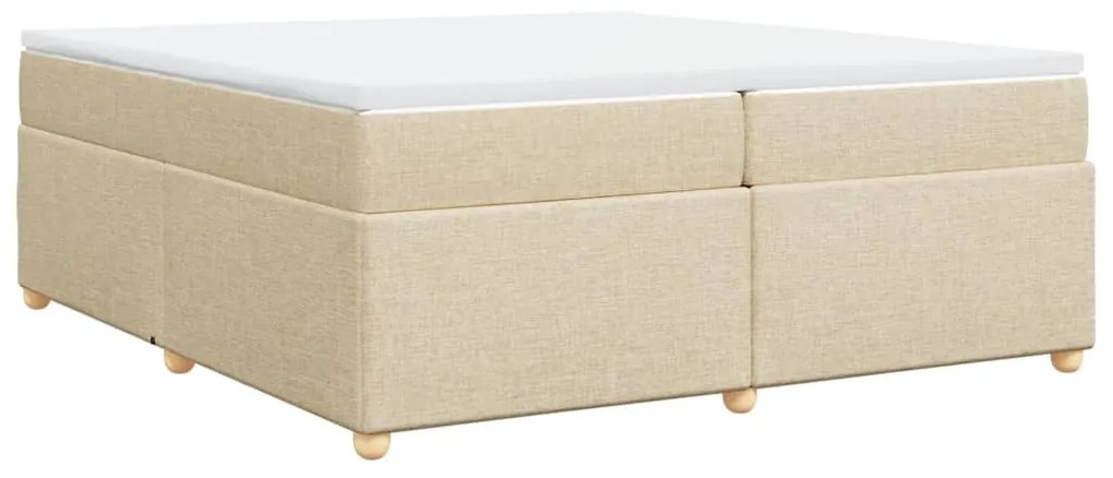 ΚΡΕΒΑΤΙ BOXSPRING ΜΕ ΣΤΡΩΜΑ ΚΡΕΜ 200X200 ΕΚ. ΥΦΑΣΜΑΤΙΝΟ 3285406