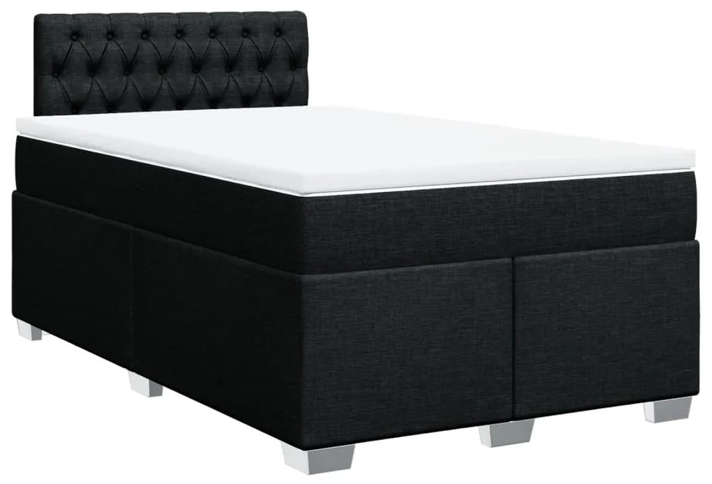Κρεβάτι Boxspring με Στρώμα Μαύρο 120x190 εκ. Υφασμάτινο 3288136