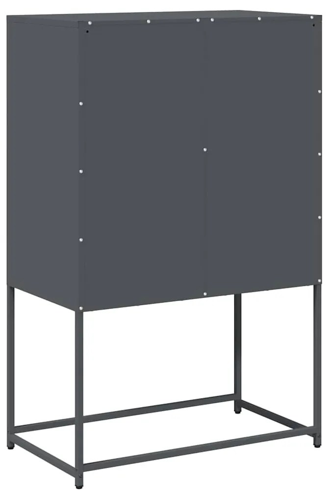 Highboard Ανθρακί 68x39x107 cm Χάλυβας - Ανθρακί