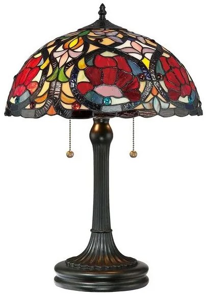 Επιτραπέζιο Φωτιστικό 2xE27 Μπρονζέ  Tiffany  Larissa QZ-LARISSA-TL Elstead Lighting QZ-LARISSA-TL Μπρονζέ