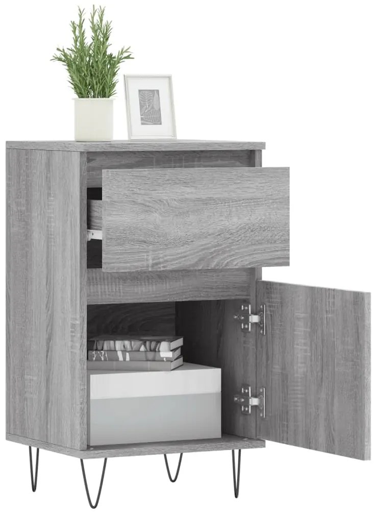 vidaXL Ντουλάπια 2 τεμ. Γκρι Sonoma 40x35x70 εκ. Επεξεργασμένο Ξύλο