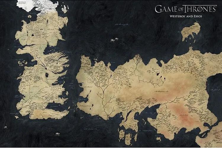 Αφίσα Game of Thrones - Westeros Map, (91.5 x 61 cm)