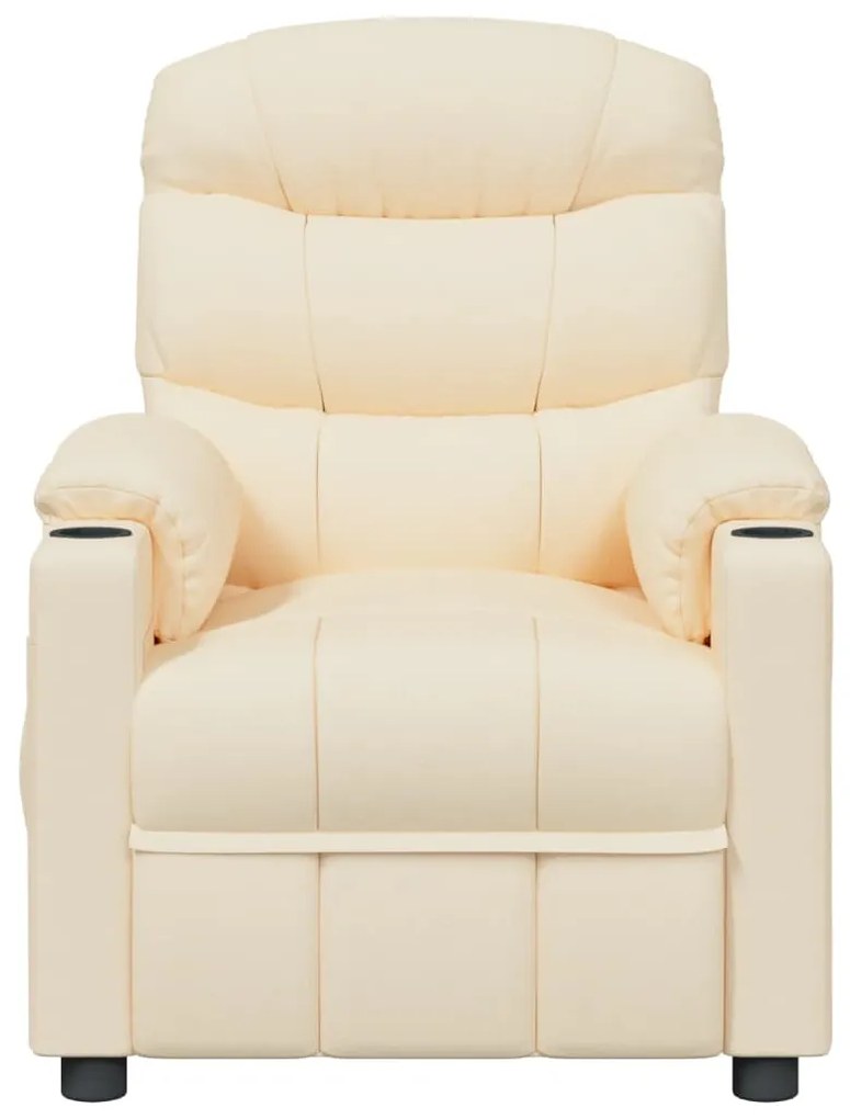 vidaXL Πολυθρόνα Ανακλινόμενη Ηλεκτρική Κρεμ Υφασμάτινη