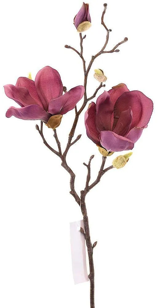 Τεχνητό Κλωνάρι Μανόλια 1380-7 50cm Dark Purple Supergreens Polyethylene