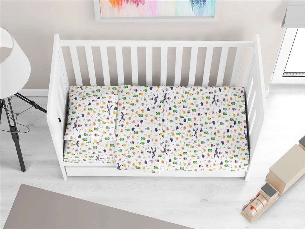 DIMcol Κατωσέντονο Με Λάστιχο bebe Minecraft 565 0,70X1,40X0,15 White-Multi 100% Cotton 31112019044