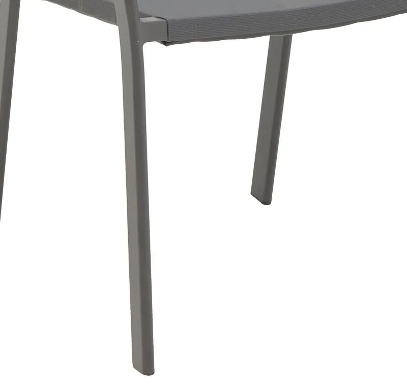 Καρέκλα - Πολυθρόνα αλουμινίου Glisten στοιβαζόμενη ανθρακί σκελετός-textilene φυσικό rattan 58x56x82 εκ. 58x56x82 εκ.