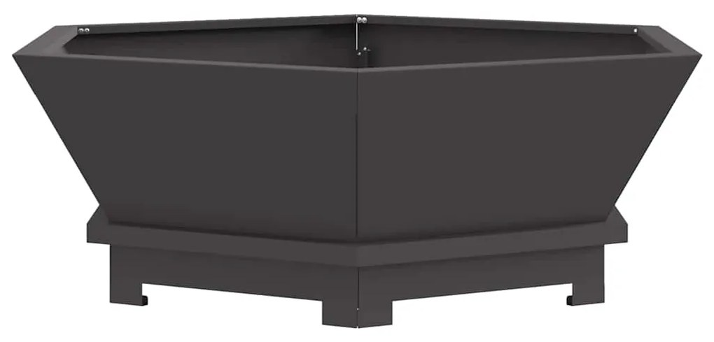 vidaXL Φωτιά Μαύρο 75 x 75 x 28 εκ. Κρύα έλαση από χάλυβα