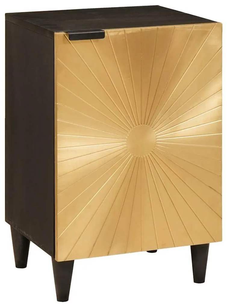 vidaXL Σετ επίπλων μπάνιου 5 pcs Μαύρο και Χρυσό 38 x 33 x 160 εκ.