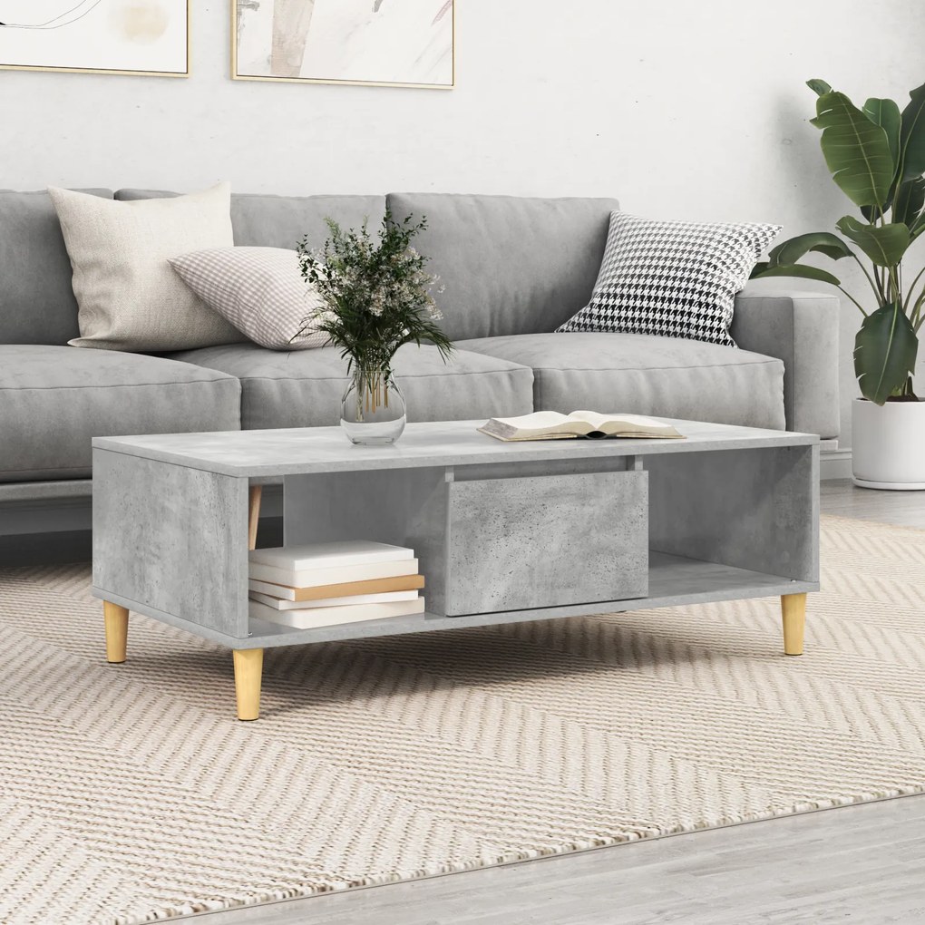vidaXL Γκρι σκυροδέματος 103.5 x 60 x 35 εκ Επεξεργασμένο ξύλο