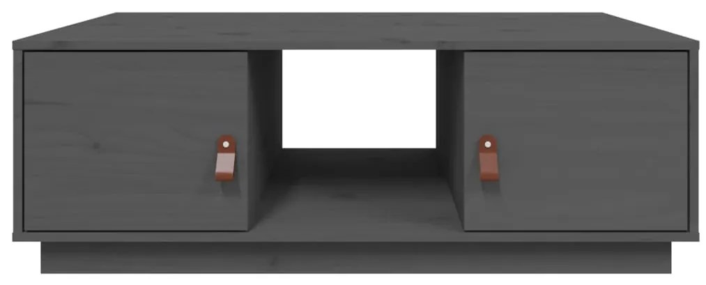 vidaXL Τραπεζάκι Σαλονιού Γκρι 100x50x35 εκ. από Μασίφ Ξύλο Πεύκου