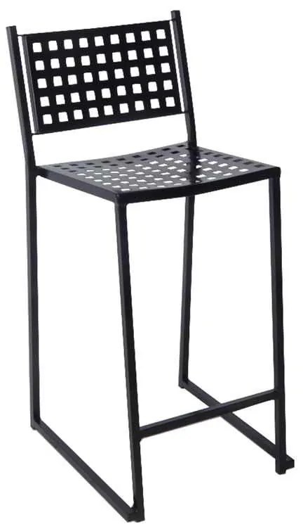 Σκαμπώ Caprice Bar Μεταλλικό Μαύρο 43x50x74/102cm