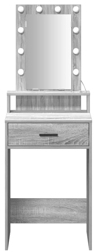 vidaXL Τραπέζι περιποίησης Γκρι 50 x 41 x 140 εκ. Επεξεργασμένο ξύλο