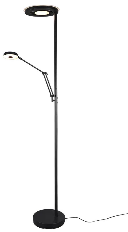 Φωτιστικό Δαπέδου Black Mat 30xH181cm Led 32w 2700+4000K 3700lm Touch Trio Lighting Barrie 424210332