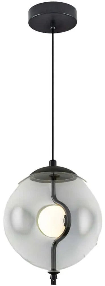 Φωτιστικό Οροφής 701CHD1644 Φ24x120cm 1xG4 10W Clear-Black Opviq