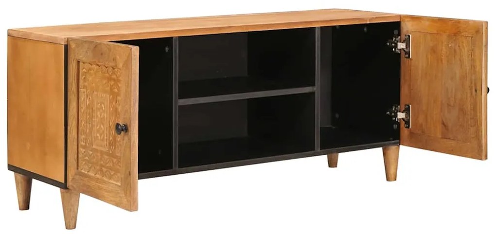 vidaXL Ντουλάπι TV Ανοιχτό καφέ 105 x 33 x 46 εκ Μασίφ ξύλο μάνγκο