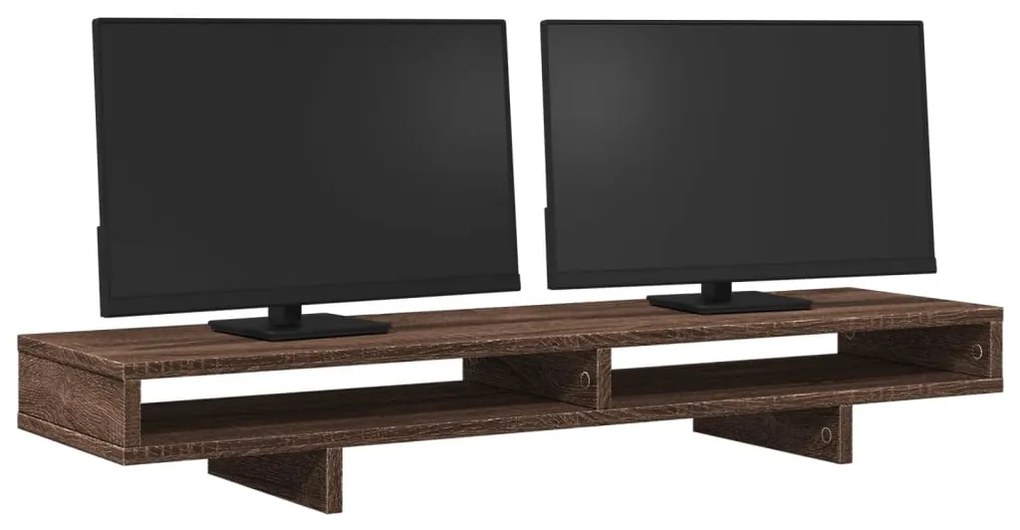 vidaXL Βάση Οθόνης Καφέ Δρυς 100x27x15 εκ. από Επεξ. Ξύλο
