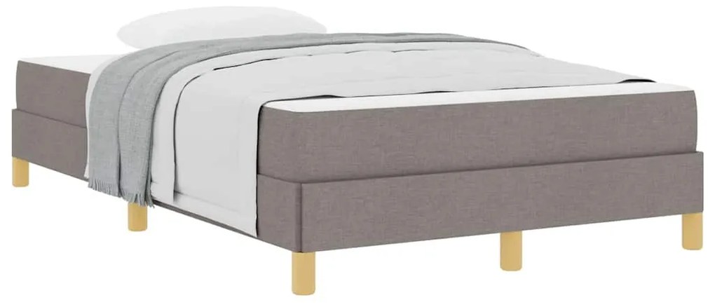 vidaXL Κρεβάτι με ελατήρια με στρώμα Taupe 120 x 200 cm ύφασμα