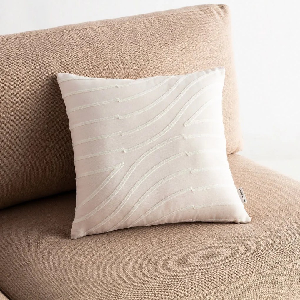 Μαξιλαροθήκη Διακοσμητική Amon 261/16 Off White Gofis Home 43X43 43x43cm Πολυέστερ