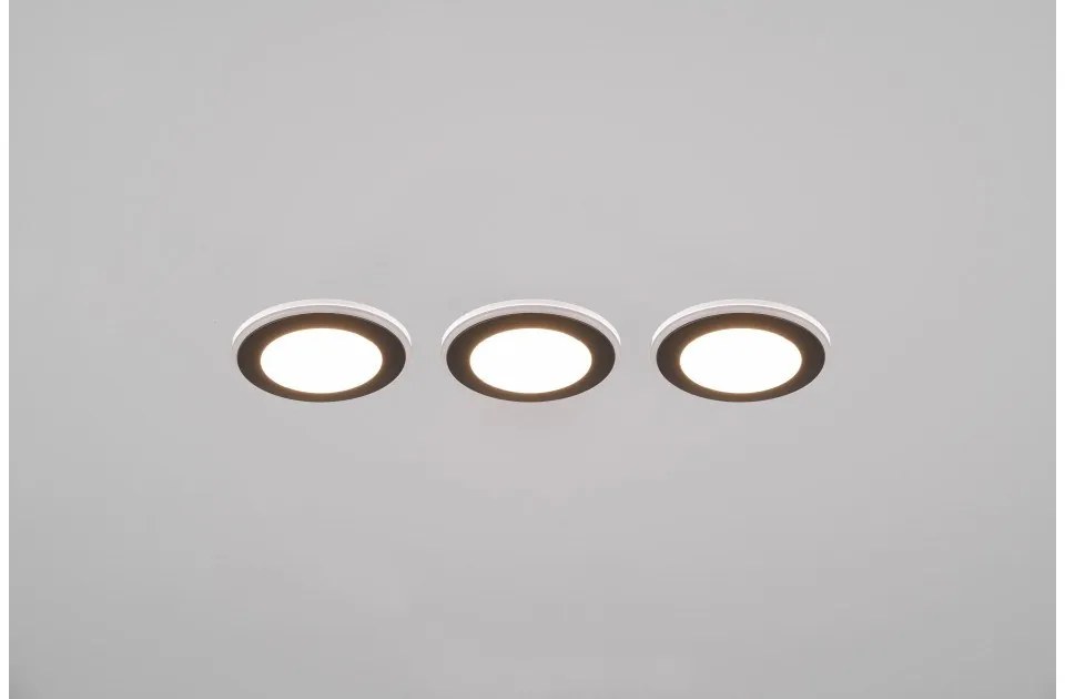Σετ Σποτ Φωτιστικά Χωνευτά 3xLED 4W IP20 Argus 653610332 Trio Lighting-653610332-Μαύρο 653610332