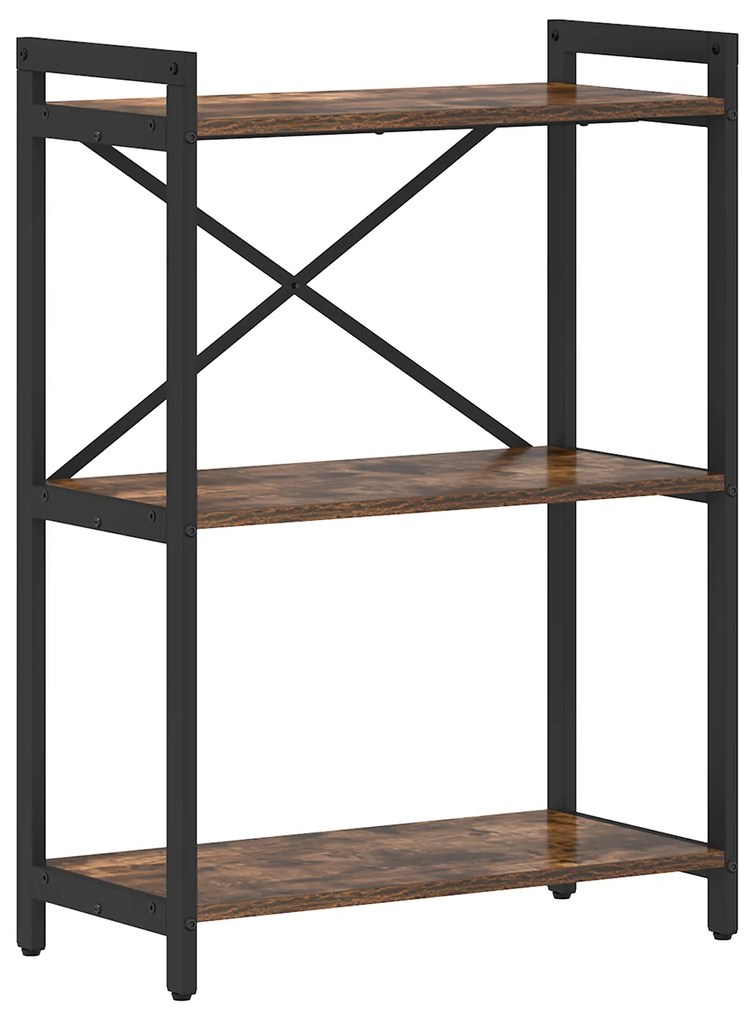 vidaXL Βιβλιοθήκη Καπνιστή δρυς 60 x 30 x 83 εκ Επεξεργασμένο ξύλο
