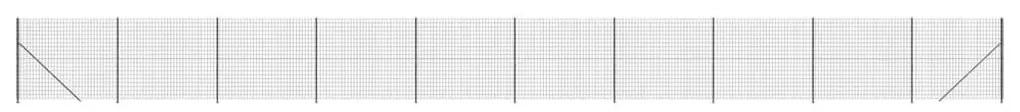 Συρματόπλεγμα Περίφραξης Ανθρακί 1,6 x 25 μ. με Βάσεις Φλάντζα - Ανθρακί
