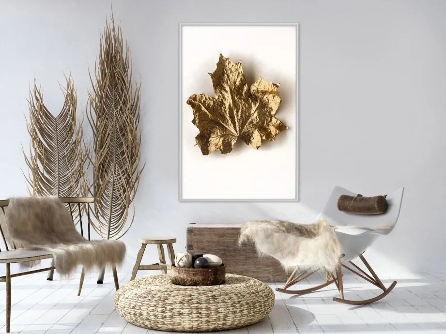 Αφίσα - Dried Maple Leaf - 20x30 - Χρυσό - Με πασπαρτού