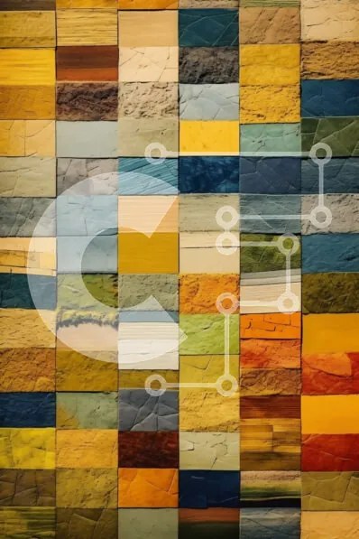 Intra Συλλεκτικό Ξύλινο Παζλ Plywood  4mm - Δείγματα χρώματος και υφής Σε Ξύλινο Κουτί - Διαστάσεις Puzzle: 10x10 cm – 25 κομμάτια