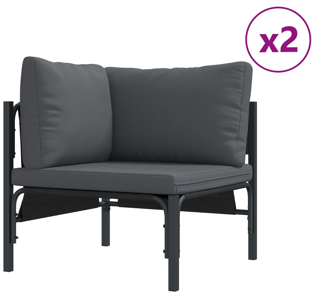 vidaXL Σετ Καναπέ Κήπου 7 pcs Ανθρακί Ατσάλι