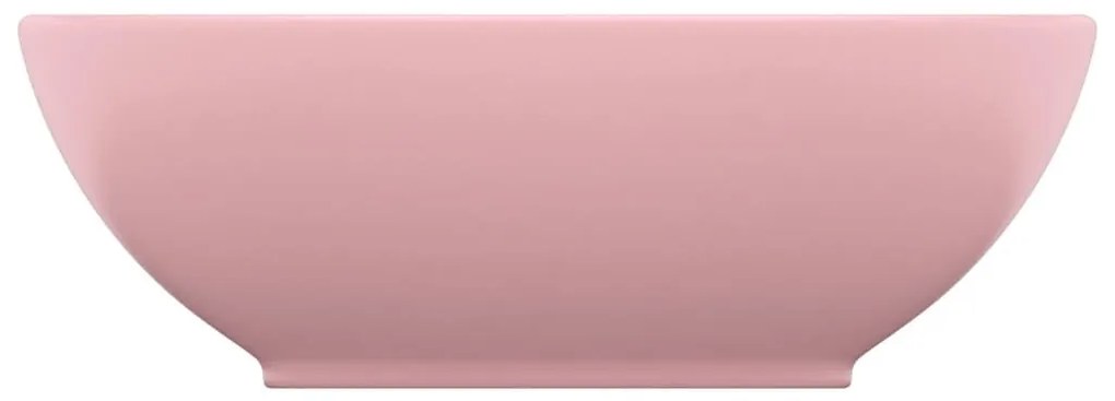 Νιπτήρας Πολυτελής Οβάλ Ροζ Ματ 40 x 33 εκ. Κεραμικός - Ροζ