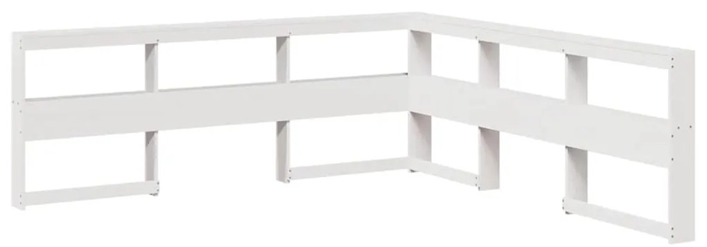 vidaXL Κρεβάτι Βιβλιοθήκη Χωρίς Στρώμα 120x190 εκ Μασίφ Ξύλο Πεύκου