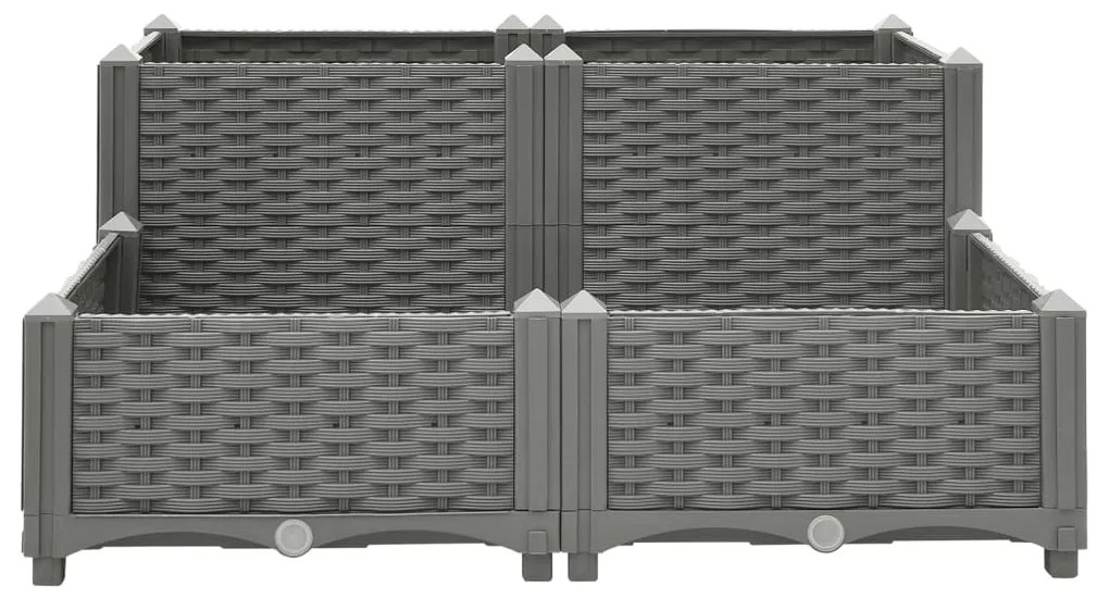 vidaXL Ζαρντινιέρα 80 x 80 x 38 εκ. από Πολυπροπυλένιο