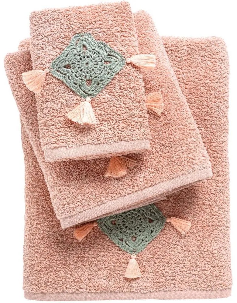 Πετσέτες Daily 0731 (Σετ 3τμχ) Somon-Green Das Home Σετ Πετσέτες 70x140cm 100% Cotton
