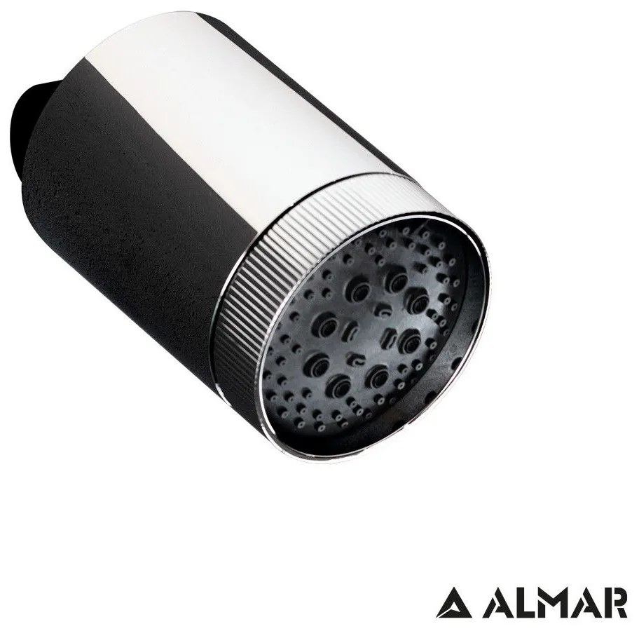 Almar Beam Multijet Κεφαλή επίτοιχη 3 ροών ανακλινόμενη Chrome