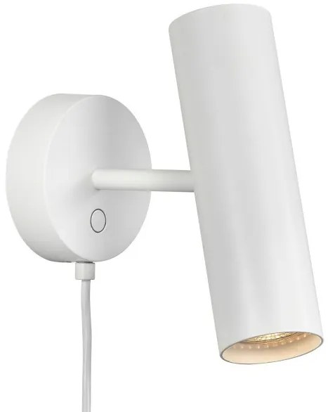 Απλίκα Φωτιστικό Τοίχου 1xGU10 Reading Light Κινητό Αμπαζούρ Mib DFTP -61681001-Λευκό 61681001
