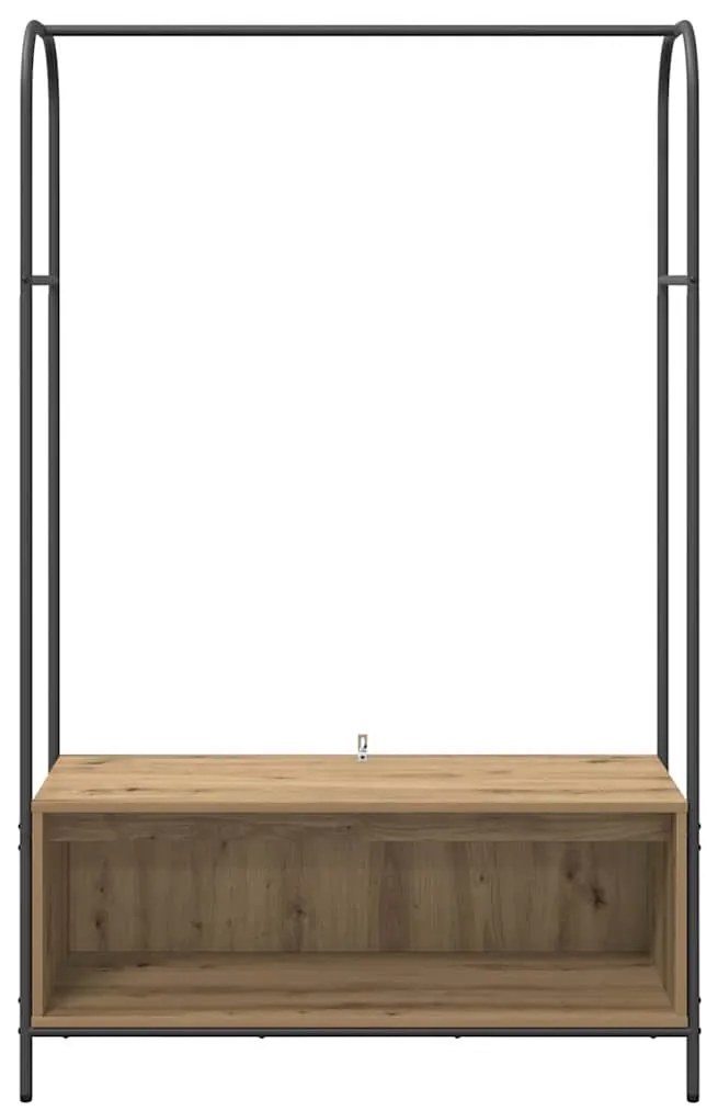 vidaXL Ράφι Ρούχων Καφέ δρυς 100 x 44 x 160 εκ Επεξεργασμένο ξύλο