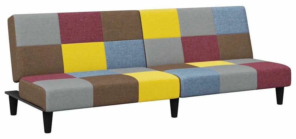 vidaXL Καναπές Κρεβάτι Διθέσιος με Υποπόδιο Patchwork Υφασμάτινος