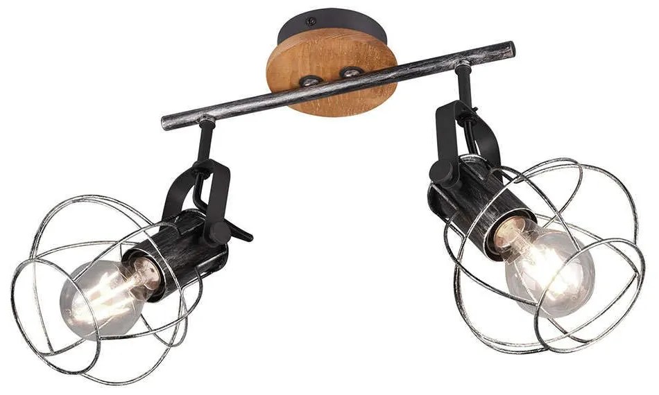 Φωτιστικό Οροφής - Σποτ Madras 805300288 Antique Silver Trio Lighting Metal,Wood