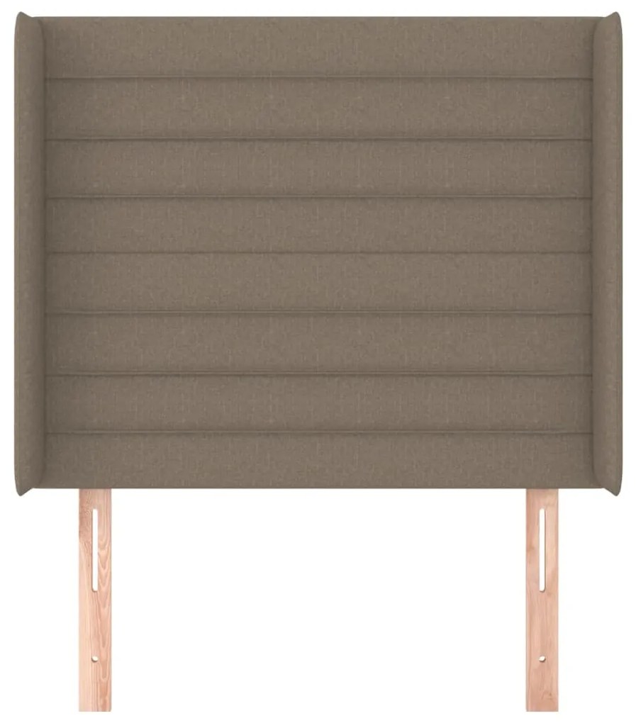 Κεφαλάρι με Πτερύγια Taupe 83x16x118/128 εκ. Υφασμάτινο 3119698