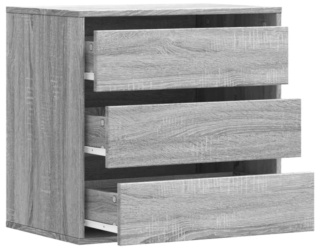 vidaXL Συρταριέρα Γκρι Sonoma 60x41x58 εκ. από Επεξεργ. Ξύλο