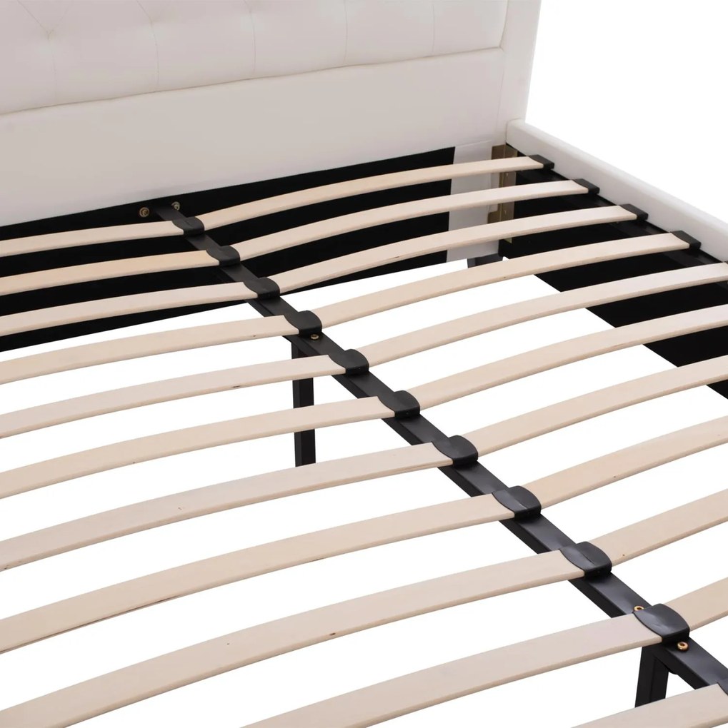 Κρεβάτι ODELIA Διπλό PU Λευκό 150x200 εκ. 174x213x110 εκ.
