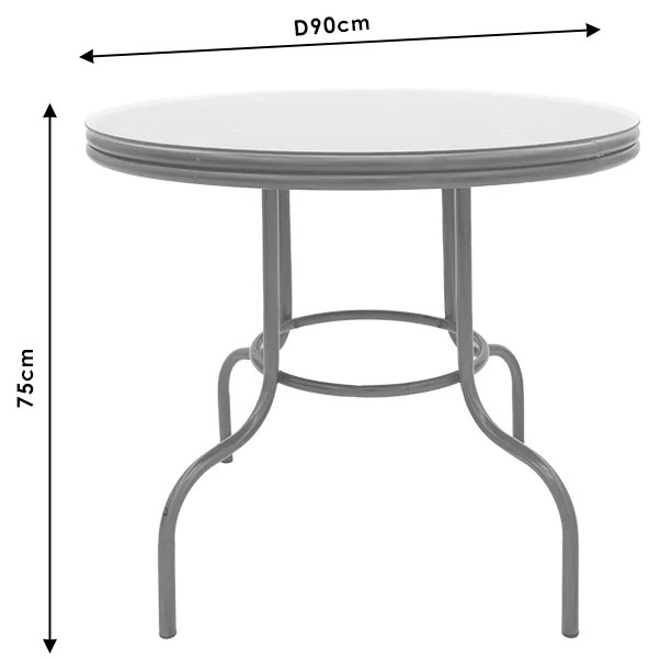 Τραπέζι κήπου Paula pakoworld μέταλλο-pe rattan καφέ Φ90x75εκ - 140-000031 - 140-000031