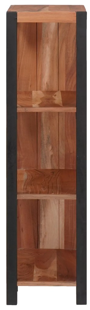 vidaXL Βιβλιοθήκη Καφέ, Μαύρο 50 x 30 x 110 εκ Στερεό Ξύλο Ακακίας